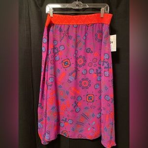 XL Patterned Purple, Pink,& Blue LuaLola Skirt